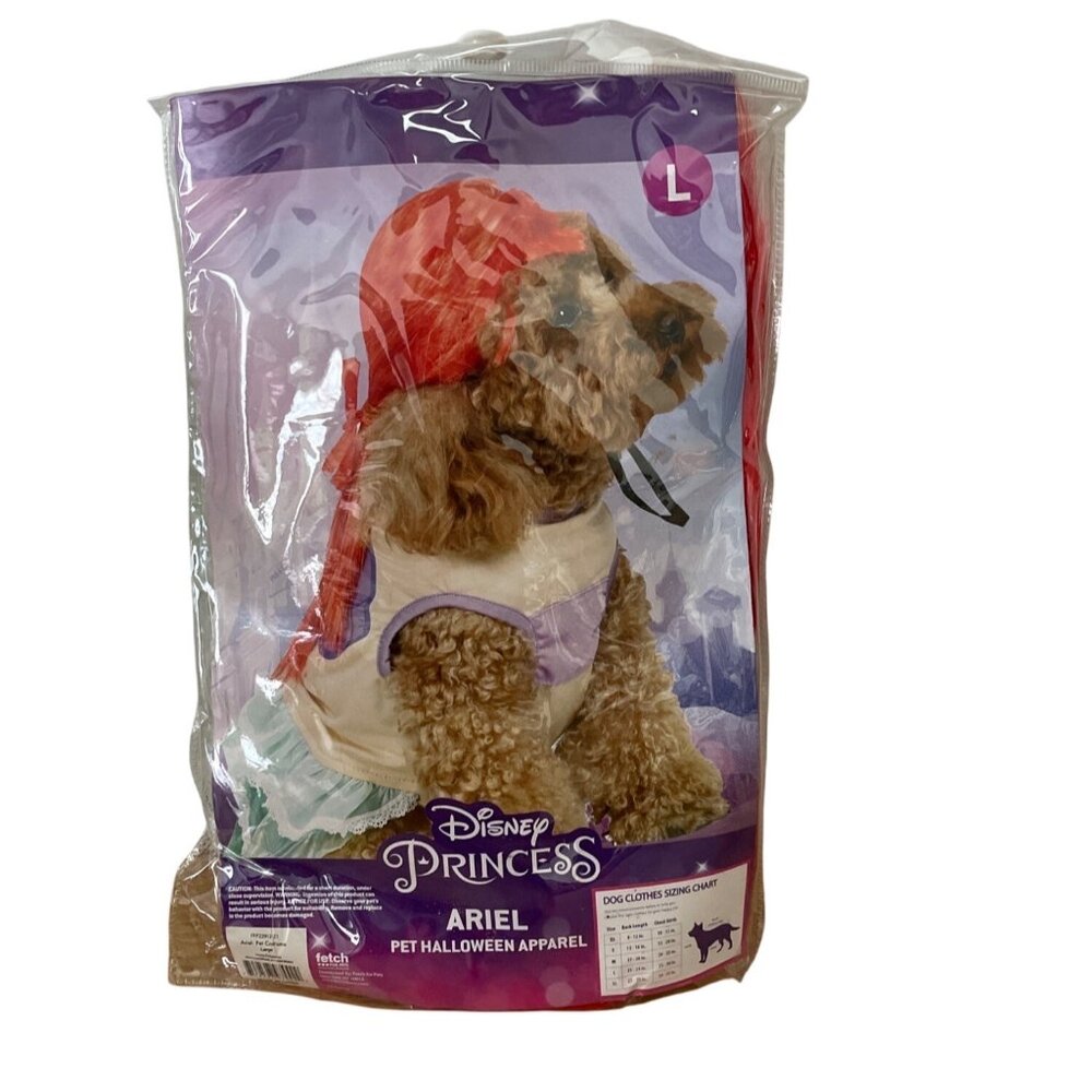 Disney Princess Ariel Little Mermaid Pet Costume Large Dog Halloween Apparel
